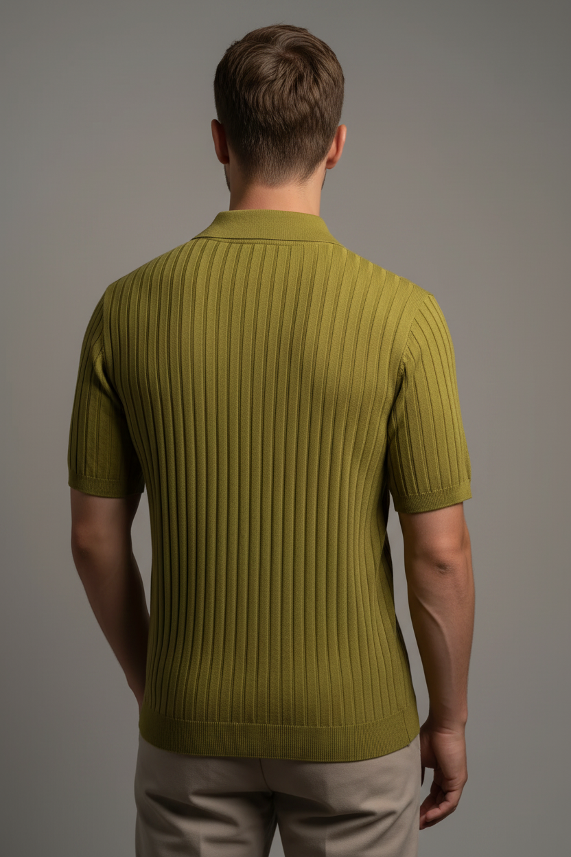 Montevivo Gebreide Polo – Verfijnd, Ademend & Tijdloos