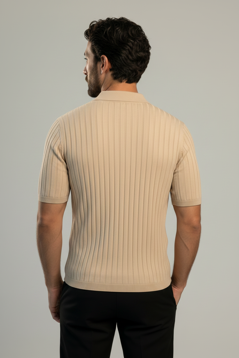 Montevivo Gebreide Polo – Verfijnd, Ademend & Tijdloos