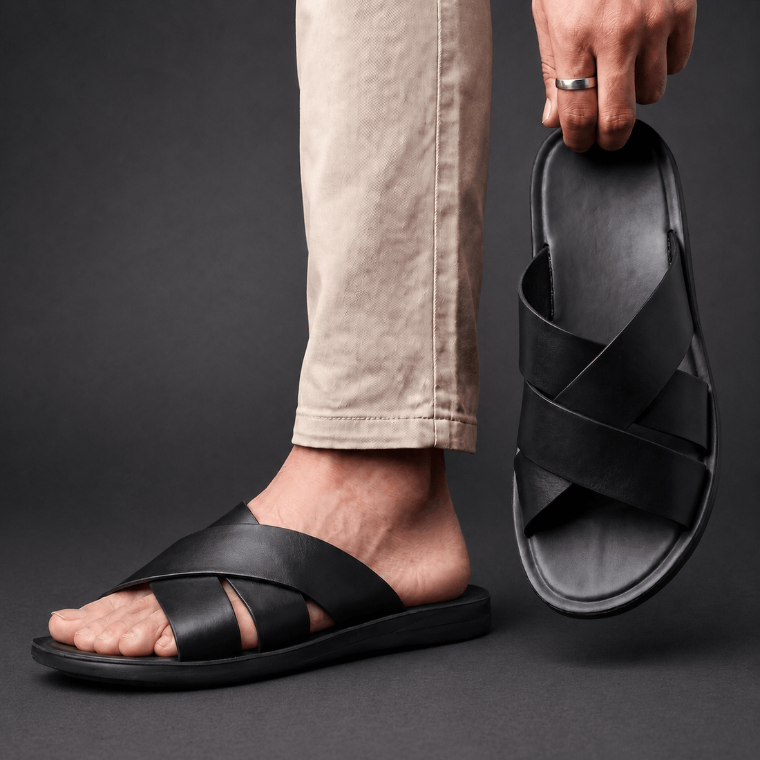 Bellagio Leren Sandalen – Verfijnde elegantie voor iedere zomerse stap