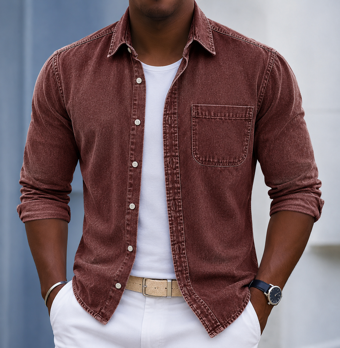 Marvino Denim Overhemd – Casual, Verzorgd & Tijdloos