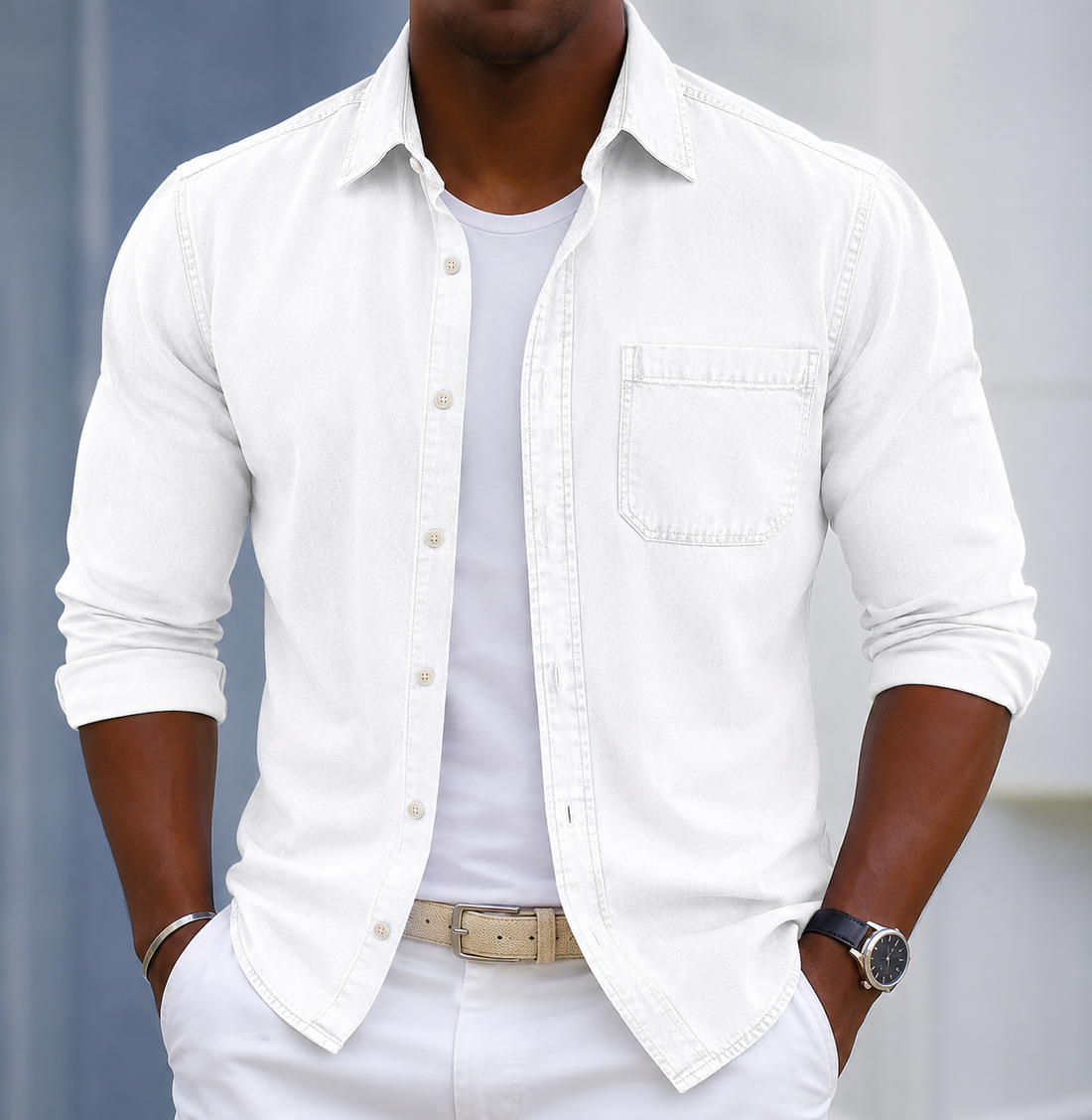 Marvino Denim Overhemd – Casual, Verzorgd & Tijdloos