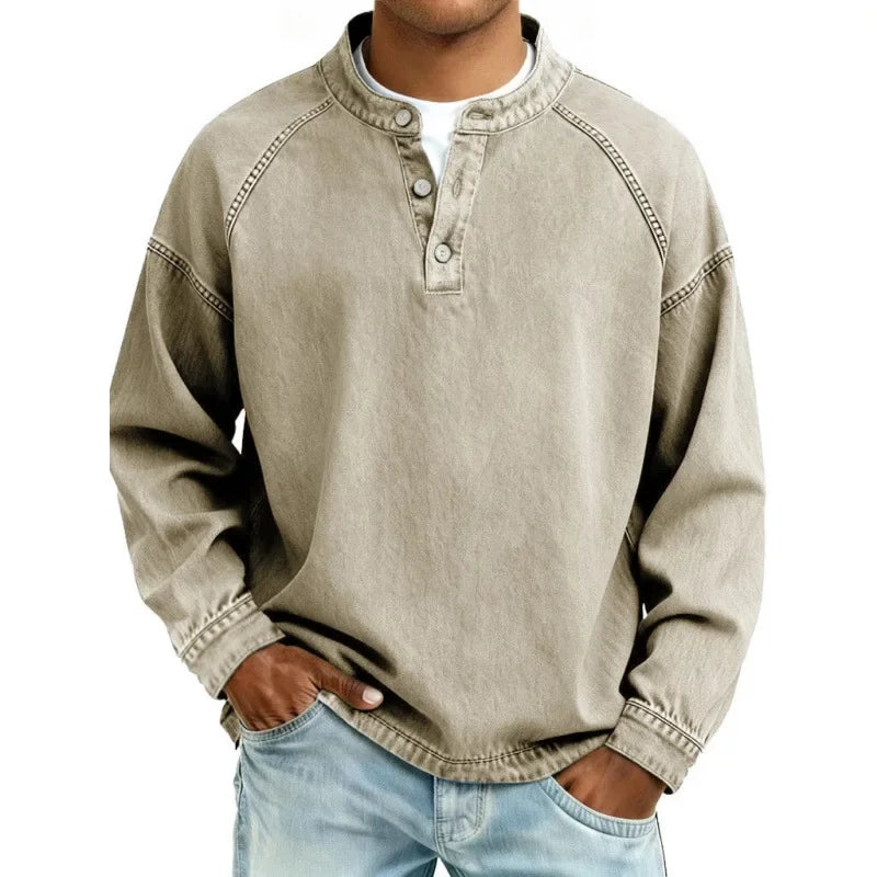 Mavero Vintage Longsleeve – Authentiek, Comfortabel & Karaktervol