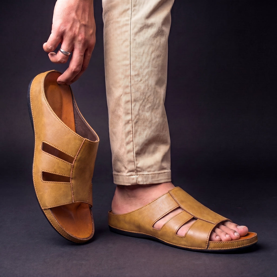 Cavaro Leren Sandalen – Verfijnd, Comfortabel & Tijdloos